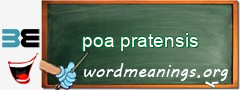 WordMeaning blackboard for poa pratensis